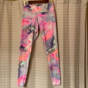 VS Pink watercolor leggings